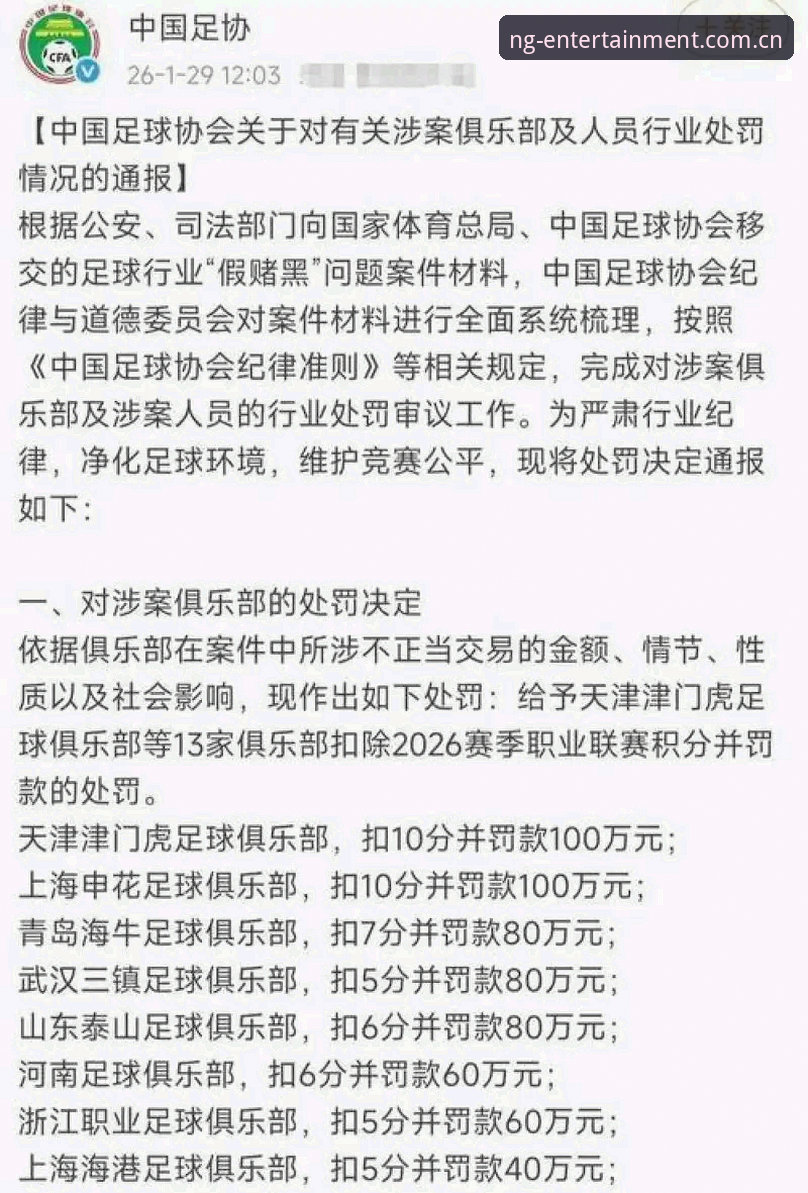 足协第三批禁足名单深度解析：如何在NG体育娱乐平台掌握赛事行业动态